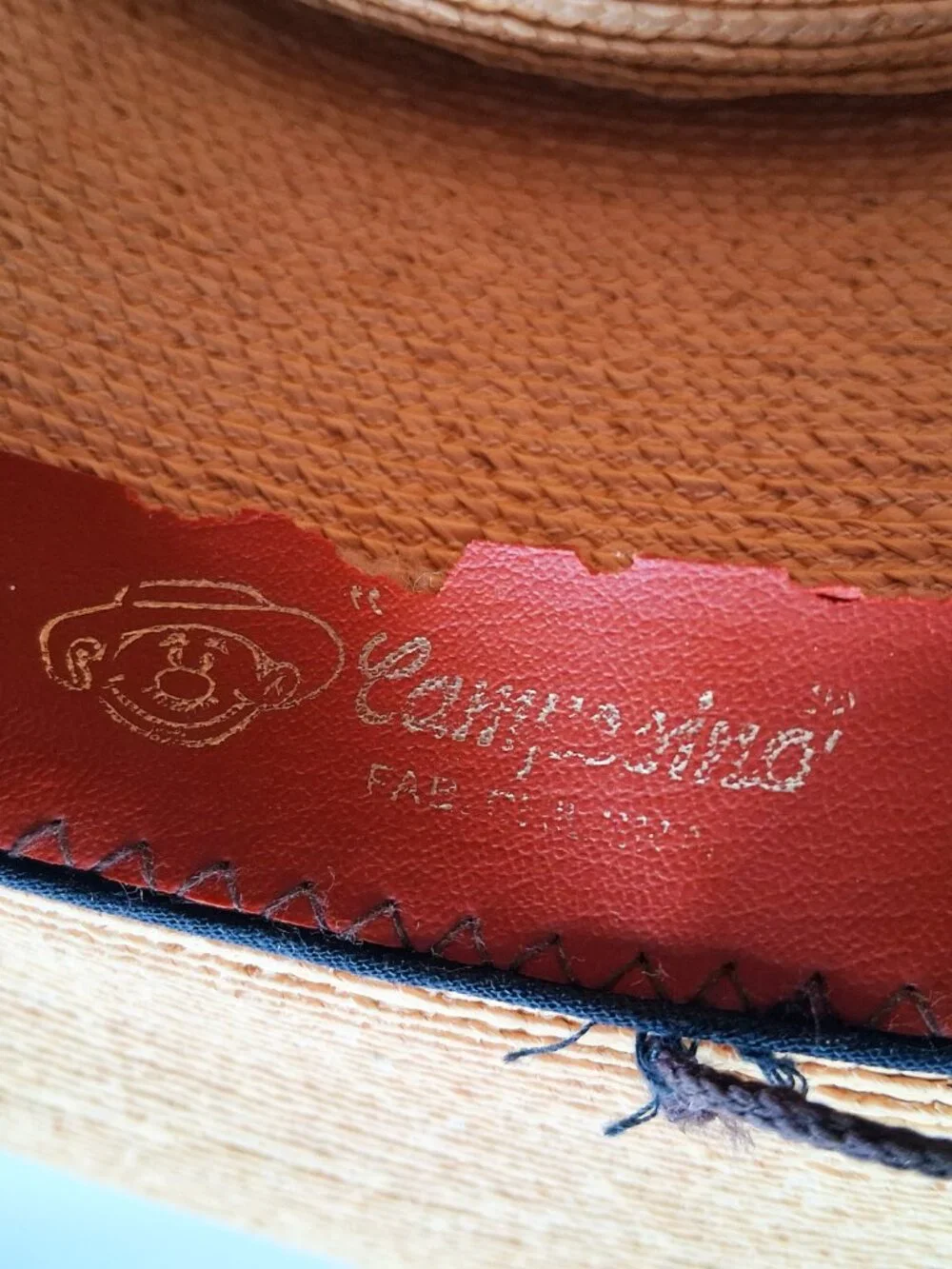 Vintage Vaquero Straw Hat Wide Brim Flat Crown Western Ranch Sun Hat Red Rope - Picture 7 of 12